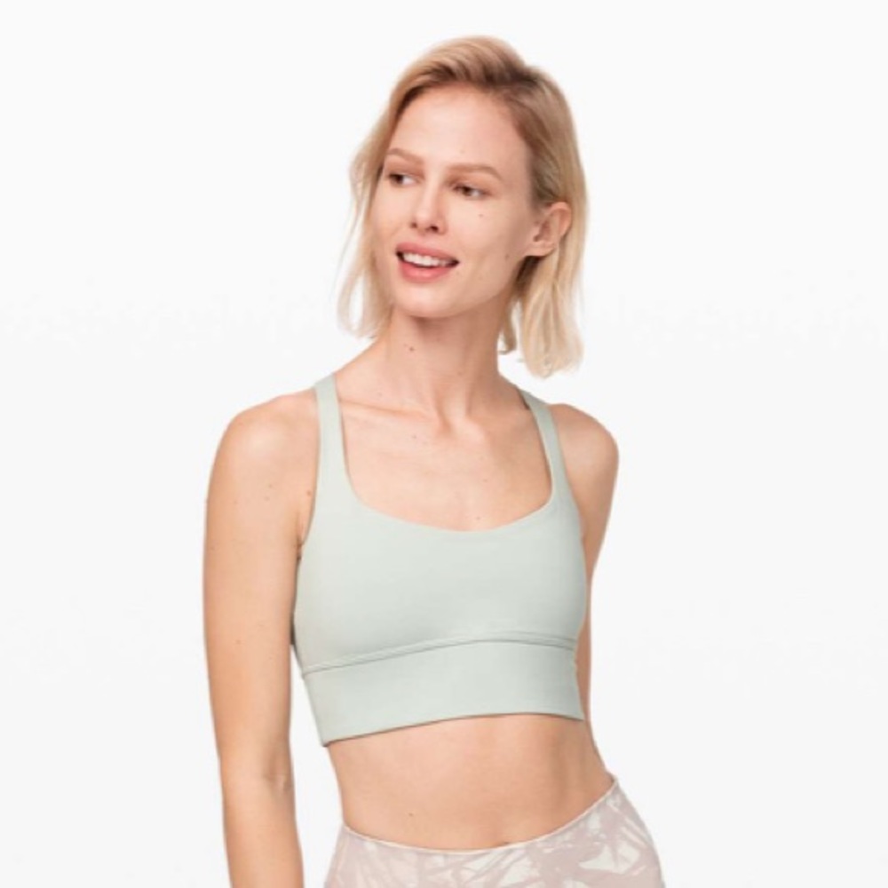 LULULEMON Free to Be Bra Wild Long Line Jade Grey Size 4